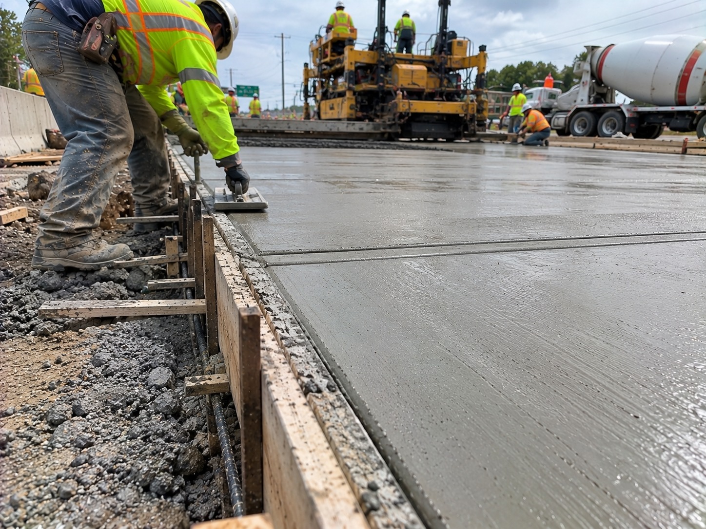 Concrete roadway and pavement construction in Atlanta
