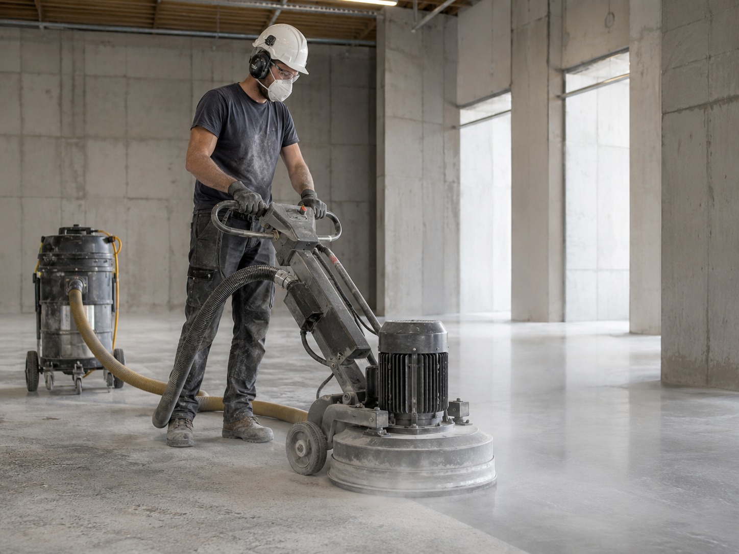 Industrial concrete floor grinding and resurfacing in Atlanta