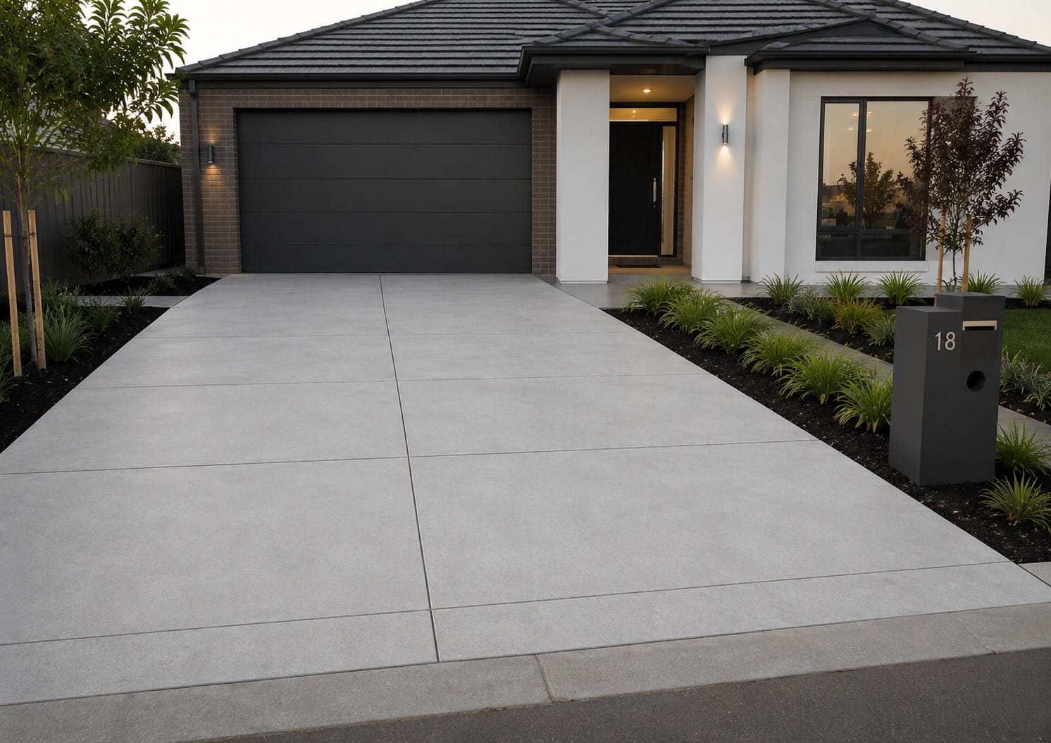 New concrete driveway at an Atlanta home