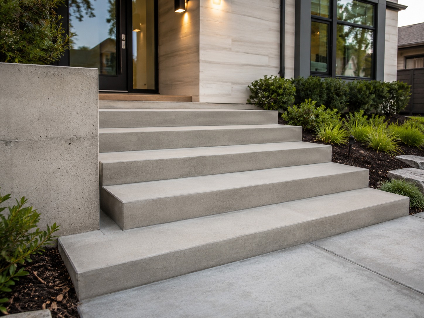 Concrete steps and stoop at an Atlanta home
